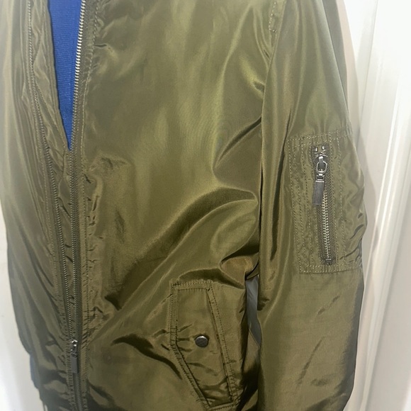 Women Olive Bomber Jacket - Picture 6 of 8